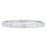 0.15 Carat (ctw) 10K White Gold Round White Diamond Ladies Wedding Band