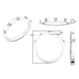 0.15 Carat (ctw) 10K White Gold Round White Diamond Ladies Wedding Band