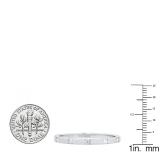 0.15 Carat (ctw) 10K White Gold Round White Diamond Ladies Wedding Band
