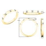 0.15 Carat (ctw) 14K Yellow Gold Round White Diamond Ladies Wedding Band