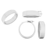 10K White Gold Ladies Plain Wedding Band