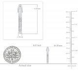 0.10 Carat (ctw) 10K White Gold Round White Diamond Ladies Huggies Hoop Earrings 1/10 CT