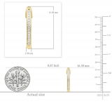 0.10 Carat (ctw) 18K Yellow Gold Round White Diamond Ladies Huggies Hoop Earrings 1/10 CT