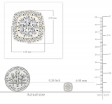 0.25 Carat (ctw) 14K Yellow Gold Round White Diamond Ladies Cluster Style Stud Earrings 1/4 CT