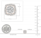 0.25 Carat (ctw) 18K Rose Gold Round White Diamond Ladies Cluster Style Stud Earrings 1/4 CT