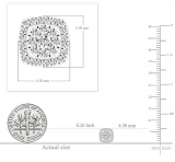 0.25 Carat (ctw) 18K White Gold Round White Diamond Ladies Cluster Style Stud Earrings 1/4 CT