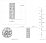 0.80 Carat (ctw) 18K White Gold Round White Diamond Ladies Huggies Hoop Earrings 3/4 CT