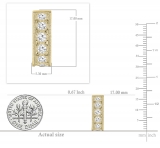 0.80 Carat (ctw) 18K Yellow Gold Round White Diamond Ladies Huggies Hoop Earrings 3/4 CT