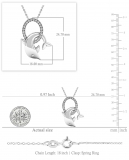 0.10 Carat (ctw) 10K White Gold Round Diamond Ladies Dolphin Pendant 1/10 CT (Silver Chain Included)