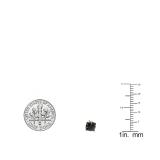 0.35 Carat (ctw) 14K Rose Gold Round Black Diamond Ladies Stud Earrings 1/3 CT