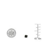 0.35 Carat (ctw) 14K Yellow Gold Round Black Diamond Ladies Stud Earrings 1/3 CT