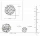0.20 Carat (ctw) Sterling Silver Round Diamond Mens Ladies Unisex Hip Hop Stud Earrings 1/5 CT