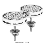 0.20 Carat (ctw) Sterling Silver Round Diamond Mens Ladies Unisex Hip Hop Stud Earrings 1/5 CT