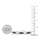 1.05 Carat (ctw) Sterling Silver Round Black Diamond Ladies Tennis Bracelet 1 CT