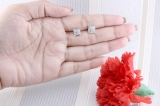 0.20 Carat (ctw) Sterling Silver Round Diamond Ice Cube Dice Shape Mens Hip Hop Iced Stud Earrings