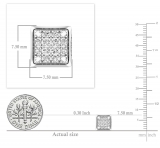 0.20 Carat (ctw) Sterling Silver Round Diamond Ice Cube Dice Shape Mens Hip Hop Iced Stud Earrings