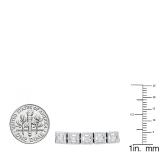 0.40 Carat (ctw) 10K White Gold Round White Diamond Ladies Tennis Bracelet