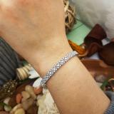 0.40 Carat (ctw) 10K White Gold Round White Diamond Ladies Tennis Bracelet