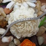 0.40 Carat (ctw) 10K White Gold Round White Diamond Ladies Tennis Bracelet
