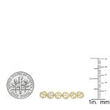 1.05 Carat (ctw) 18K Yellow Gold Round White Diamond Ladies Tennis Bracelet 1 CT