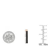 1.00 Carat (ctw) 10K Rose Gold Round Black & White Diamond Ladies In & Out Hoop Earrings 1 CT