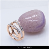 0.50 Carat (ctw) 10K Rose Gold Round Diamond Ladies Wedding Band Enhancer Guard Double Ring 1/2 CT