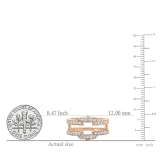0.50 Carat (ctw) 10K Rose Gold Round Diamond Ladies Wedding Band Enhancer Guard Double Ring 1/2 CT