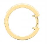 0.30 Carat (ctw) 14K Yellow Gold Round White Diamond Ladies Huggies Hoop Earrings 1/3 CT