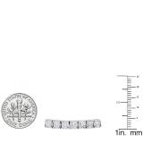 0.45 Carat (ctw) Sterling Silver Round White Diamond Ladies Tennis Bracelet 1/2 CT