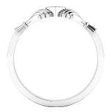 0.02 Carat (ctw) 14K White Gold Round White Diamond Ladies Bridal Heart Promise Ring