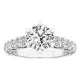 2.68 Carat (ctw) Sterling Silver Round Cubic Zirconia CZ Ladies Engagement Ring