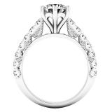 2.68 Carat (ctw) Sterling Silver Round Cubic Zirconia CZ Ladies Engagement Ring