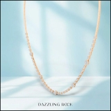 1.95 Carat (ctw) 18K Rose Gold Round White Diamond Ladies Flower Gold Necklace 2 CT