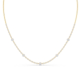1.95 Carat (ctw) 18K Yellow Gold Round White Diamond Ladies Flower Gold Necklace 2 CT