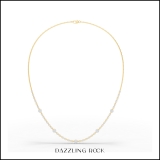 1.95 Carat (ctw) 18K Yellow Gold Round White Diamond Ladies Flower Gold Necklace 2 CT