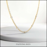 1.95 Carat (ctw) 18K Yellow Gold Round White Diamond Ladies Flower Gold Necklace 2 CT