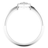 0.05 Carat (ctw) 10K White Gold Round White Diamond Ladies Cluster Bridal Promise Ring
