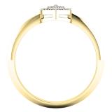 0.05 Carat (ctw) 10K Yellow Gold Round White Diamond Ladies Cluster Bridal Promise Ring