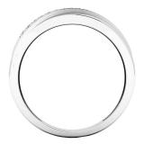 0.15 Carat (ctw) Sterling Silver Round White Diamond Men's Anniversary Wedding Band