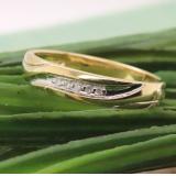 0.07 Carat (ctw) 18K Yellow Gold Plated Sterling Silver Round Diamond Men's Anniversary Wedding Band