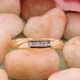 0.07 Carat (ctw) 18K Yellow Gold Plated Sterling Silver Round Diamond Men's Anniversary Wedding Band