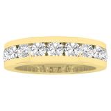 1.00 Carat (ctw) 10K Yellow Gold Round White Diamond Ladies Anniversary Wedding Band 1 CT