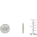 0.23 Carat (ctw) 18K Yellow Gold Round White Diamond Ladies Huggies Hoop Earrings 1/4 CT