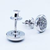 0.25 Carat (ctw) 10K White Gold Round White Diamond Ladies Cluster Stud Earrings 1/4 CT