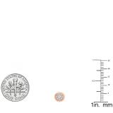 0.25 Carat (ctw) 14K Rose Gold Round White Diamond Ladies Cluster Stud Earrings 1/4 CT