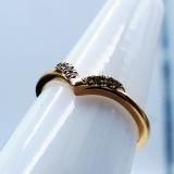 0.05 Carat (ctw) 14K Rose Gold Round White Diamond Ladies Wedding Stackable Band Contour Ring