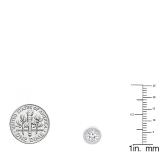 0.45 Carat (ctw) 18K White Gold Round White Diamond Ladies Solitaire Stud Earrings 1/2 CT