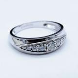 0.50 Carat (ctw) 10K White Gold Round Diamond Men's Anniversary Wedding Stackable Band 1/2 CT