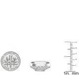 0.50 Carat (ctw) 10K White Gold Round Diamond Men's Anniversary Wedding Stackable Band 1/2 CT