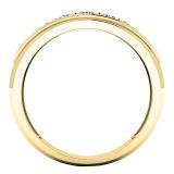 0.50 Carat (ctw) 10K Yellow Gold Round Diamond Men's Anniversary Wedding Stackable Band 1/2 CT